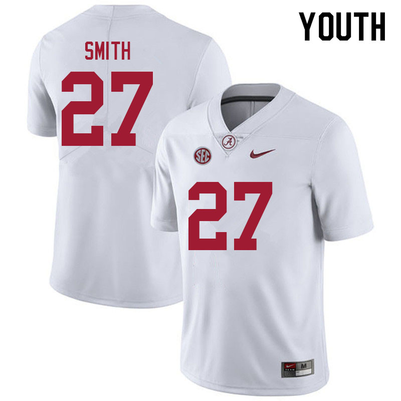 Alabama Crimson Tide Youth Devonta Smith #27 White NCAA Nike Authentic Stitched 2021 College Football Jersey HY16R03IL